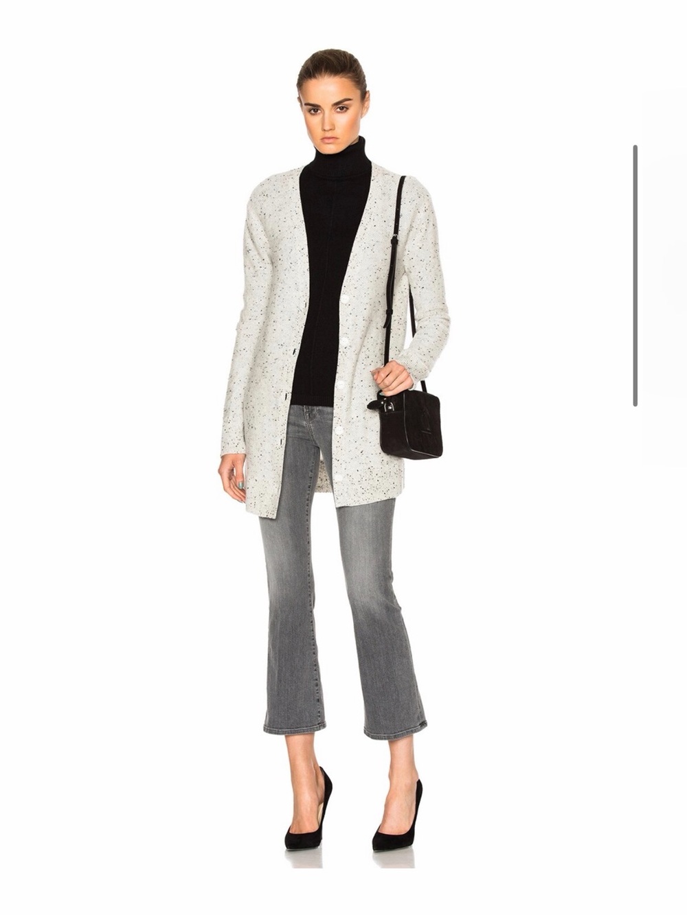 Rag & Bone Tamara Cashmere Cardigan S Speckled Longline Quiet Luxury